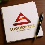 画像7: S字と三角形の力強い成長ロゴ (7)