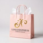 画像6: 優雅なAと輝くドットのゴールドロゴ (6)