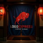 画像15: 力強く跳ねるバッファローのロゴ (15)