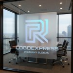 画像11: R字のシャープなテクノロジーラインロゴ (11)