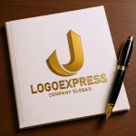 画像6: J字の立体的な建物ロゴ (6)