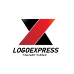 画像1: X字の幾何学的ダイナミックロゴ (1)