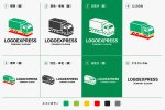 画像18: 鮮やかでダイナミックな物流トラックのロゴ (18)
