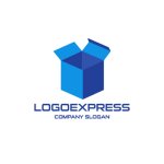 画像3: 赤いボックスの物流と配送ロゴ (3)