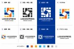 画像18: カラフルなブロックで描くS字のモザイクロゴ (18)