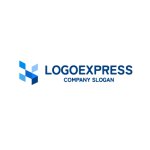 画像2: 幾何学的なK字のデジタルとブロックロゴ (2)