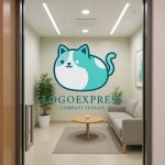 画像6: 丸くて可愛い猫のキャラクターロゴ (6)