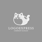 画像4: 丸くて可愛い猫のキャラクターロゴ (4)
