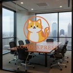 画像11: 丸い円のなかのキュートな猫のロゴ (11)