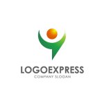 画像1: Y字と人が躍動する希望の成長ロゴ (1)