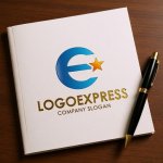 画像6: Eと星が輝くテクノロジーロゴ (6)