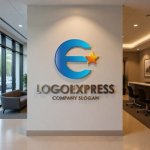 画像10: Eと星が輝くテクノロジーロゴ (10)