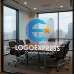 画像11: Eと星が輝くテクノロジーロゴ (11)