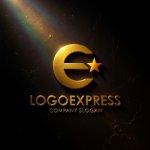 画像12: Eと星が輝くテクノロジーロゴ (12)
