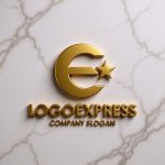 画像13: Eと星が輝くテクノロジーロゴ (13)