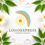 画像9: カラフルな虹と太陽の希望ロゴ (9)