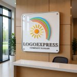 画像13: カラフルな虹と太陽の希望ロゴ (13)