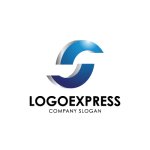 画像1: 洗練された3D S字型ロゴ (1)