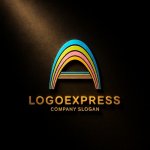 画像12: A字のカラフルな虹の希望ロゴ (12)