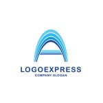 画像3: A字のカラフルな虹の希望ロゴ (3)