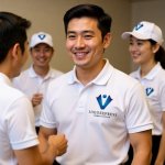 画像14: V字と人が融合した勝利と成長のロゴ (14)