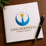 画像6: W字と星が輝く希望の成長ロゴ (6)