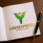 画像6: Y字と人が躍動する希望の成長ロゴ (6)