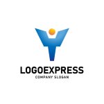 画像3: Y字と人が躍動する希望の成長ロゴ (3)