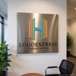 画像7: H字のカラフルな虹の希望ロゴ (7)