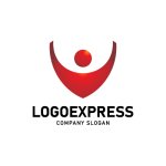 画像3: 勝利のV字型の人物ロゴ (3)