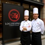 画像7: 「酒」の漢字と徳利の和風ロゴ (7)