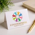 画像16: カラフルな人々が織りなす共創と結束のロゴ (16)