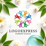 画像9: カラフルな人々が織りなす共創と結束のロゴ (9)