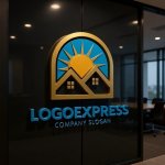 画像15: 太陽と住宅のロゴ (15)