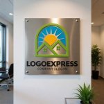 画像7: 太陽と住宅のロゴ (7)