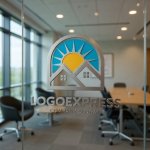 画像9: 太陽と住宅のロゴ (9)