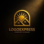 画像12: 太陽と住宅のロゴ (12)