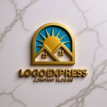 画像13: 太陽と住宅のロゴ (13)