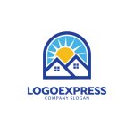 画像3: 太陽と住宅のロゴ (3)