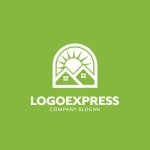 画像4: 太陽と住宅のロゴ (4)