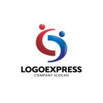 画像1: 人々の繋がりと協力を象徴するS字ロゴ (1)