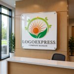 画像13: 輝く太陽と芽生えが共生するエコロゴ (13)