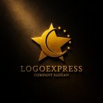 画像12: 星と三日月の希望と成長ロゴ (12)