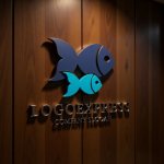 画像5: 親子の魚のロゴ (5)