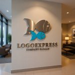 画像10: 親子の魚のロゴ (10)