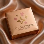 画像14: 輝く星と桜の花びらの優美なロゴ (14)