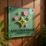 画像11: 輝く星と桜の花びらの優美なロゴ (11)