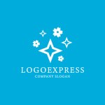 画像4: 輝く星と桜の花びらの優美なロゴ (4)