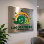 画像14: 笑顔と葉っぱが輝くナチュラルロゴ (14)