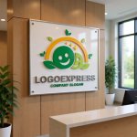 画像13: 笑顔と葉っぱが輝くナチュラルロゴ (13)